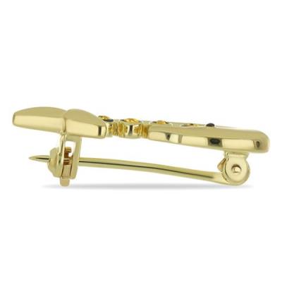 BUY BROOCH WITH CITRINE GEMSTONE IN 925 SILVER 